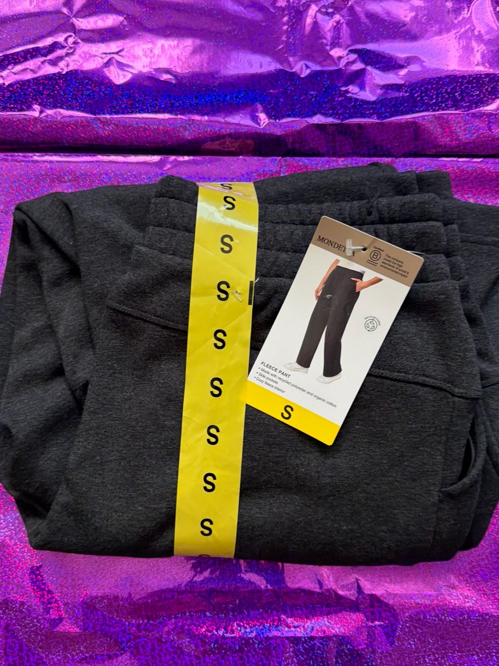 Women Fleece Bottoms in Dark Charcoal Gray